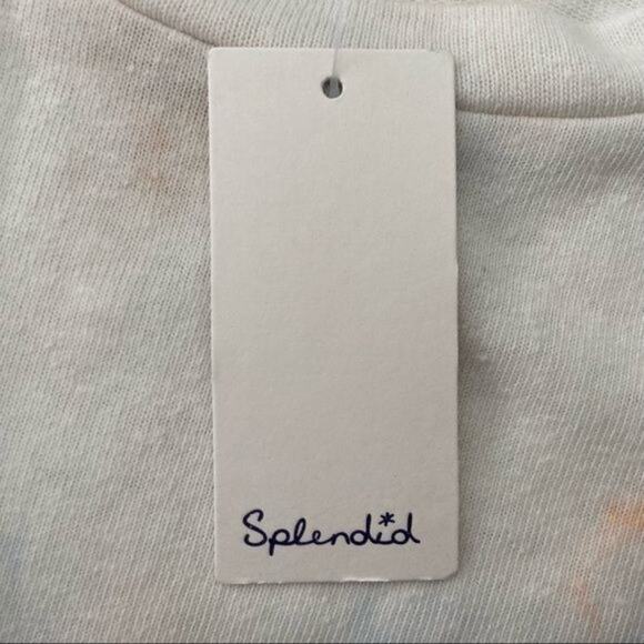 Splendid Cloud Sweatshirt Women's XL White Pullover Tie Dye Multicolor NWT - Picture 9 of 11
